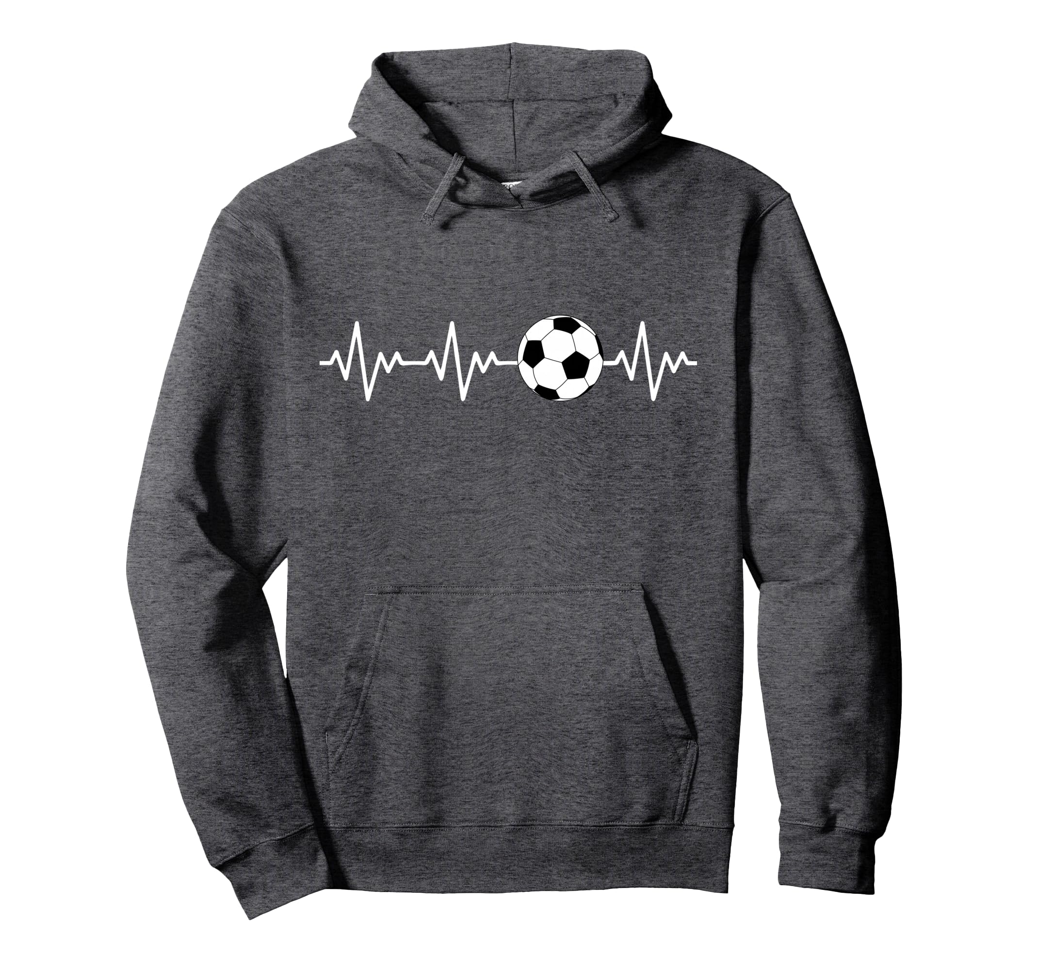 Heartbeat Soccer Hoodie - Graphic Print Men Women - T-Shirt, Sweatshirt, Hoodie