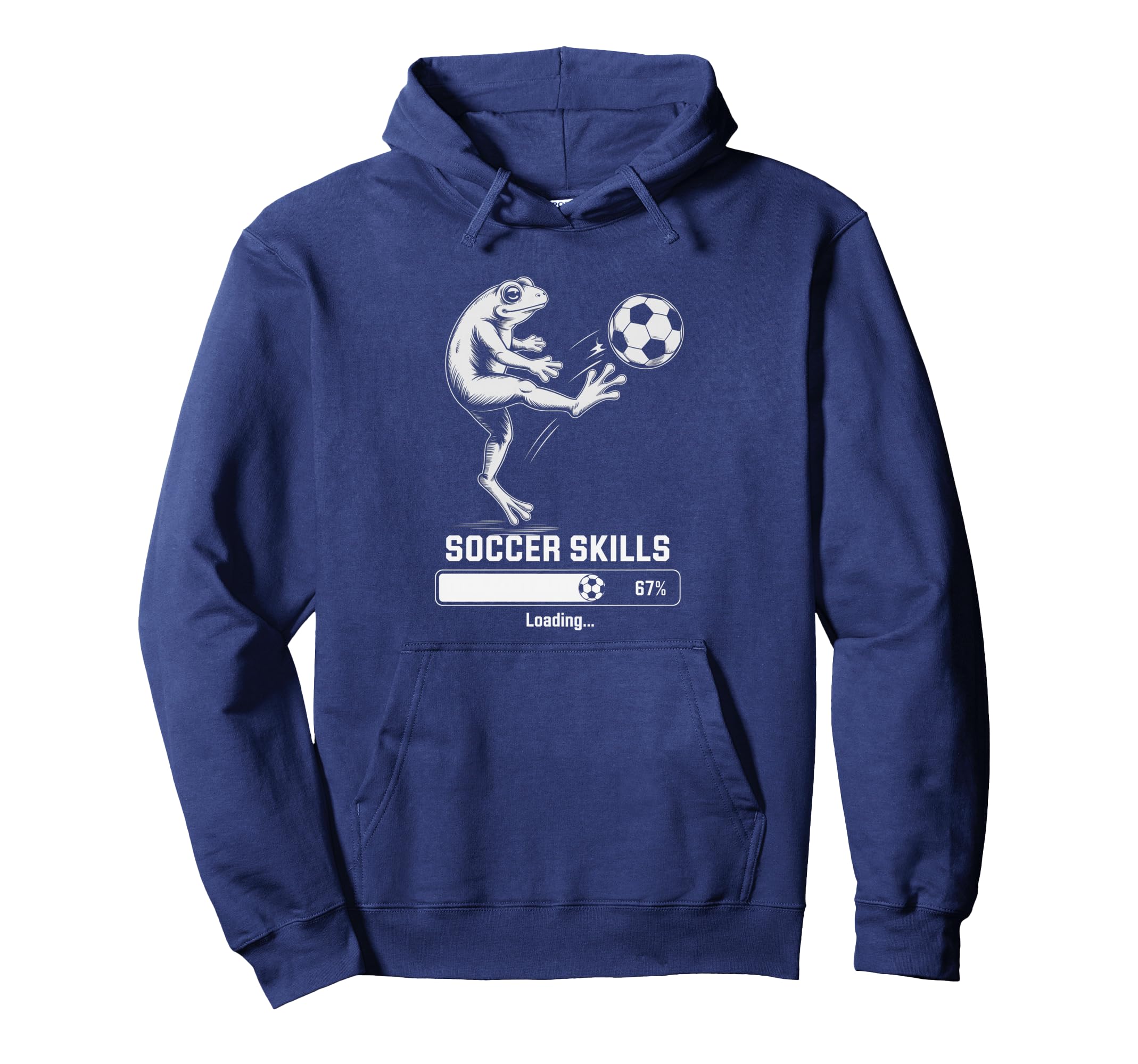 Frog Soccer Skills Loading Team Win Hoodie - Unique Graphic for Adults - T-Shirt, Sweatshirt, Hoodie