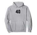 Number 40 80S 90S Soccer Team Jersey Hoodie - Custom Art Print for Adults - T-Shirt, Sweatshirt, Hoodie