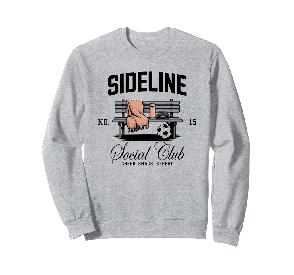 Sideline Social Club Soccer Mom Game Sweatshirt - Custom Art Print Unisex - T-Shirt, Sweatshirt, Hoodie