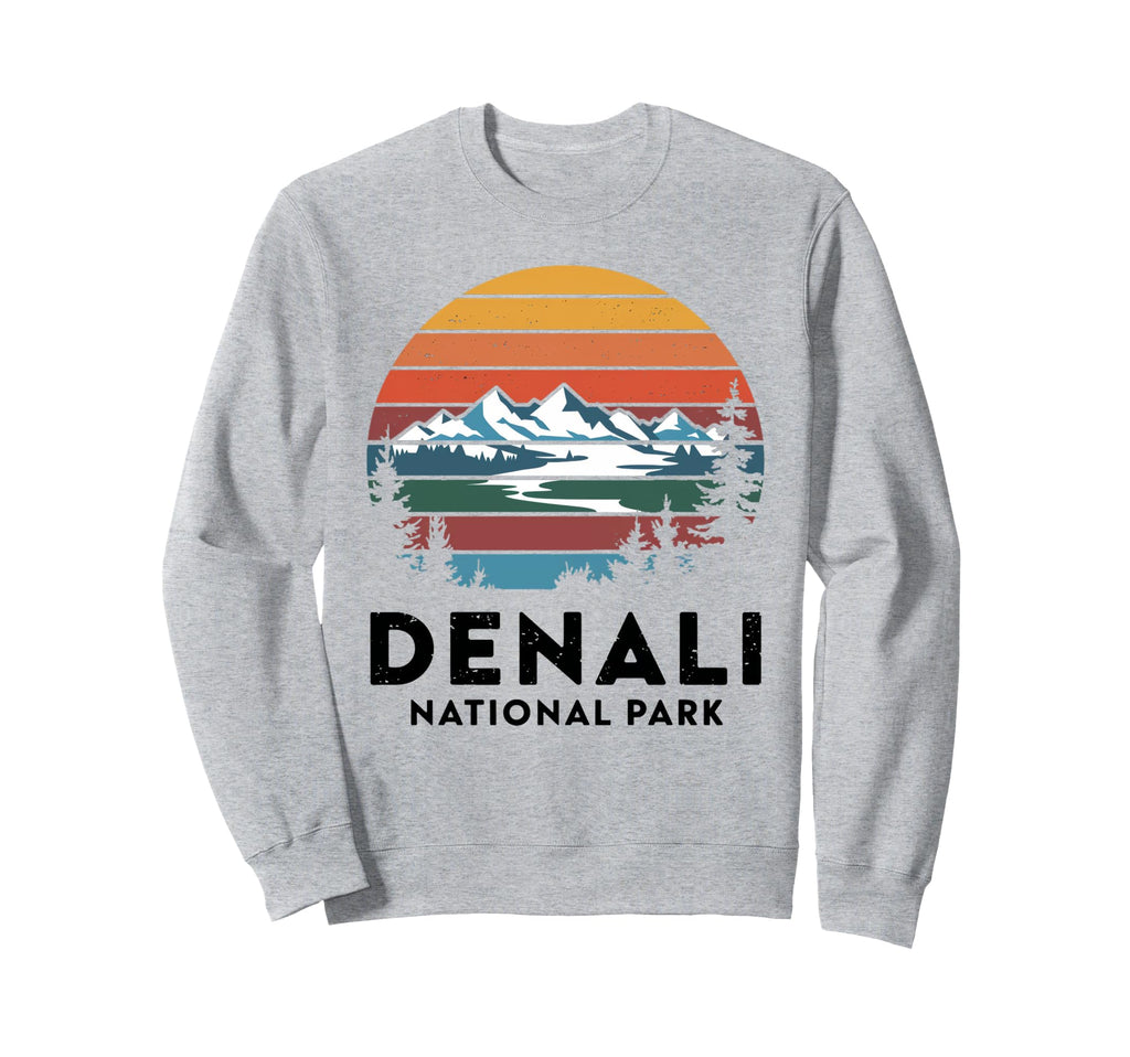 Denali National Park Alaska Sweatshirt - Minimalist Print Men Women - T-Shirt, Sweatshirt, Hoodie