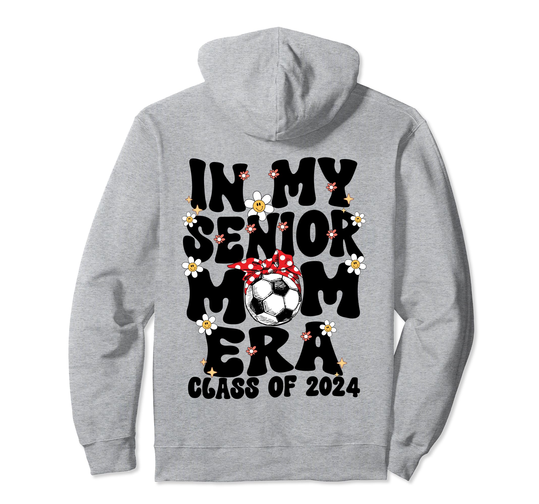 My Senior Soccer Mom Era Groovy Senior Hoodie - Minimalist Print Men Women - T-Shirt, Sweatshirt, Hoodie
