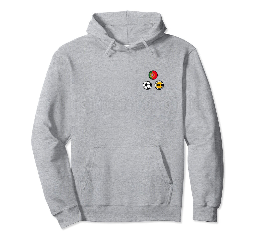 Portugal Flag Soccer Beer Pocket Hoodie - Aesthetic Graphic Unisex - T-Shirt, Sweatshirt, Hoodie