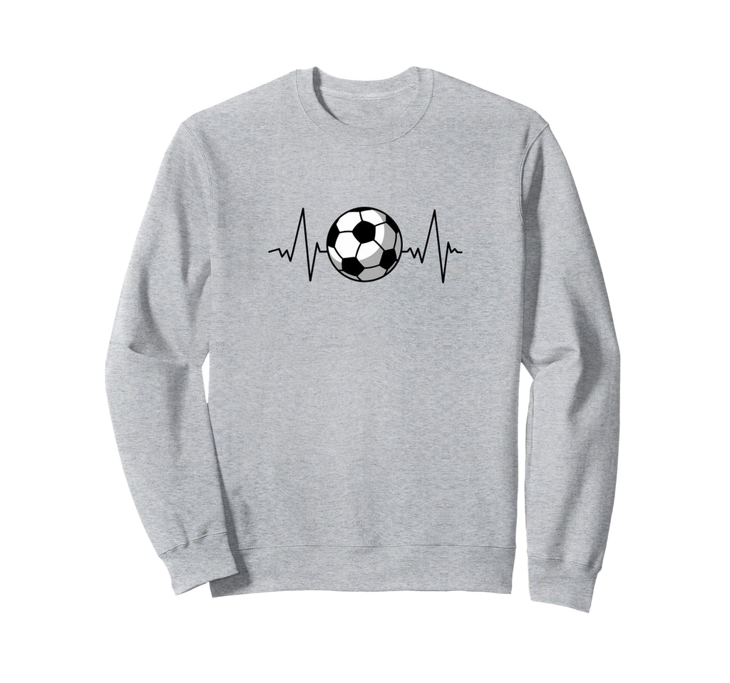 Football Heartbeat Soccer Lover Sweatshirt - Casual Everyday Wear Men Women - T-Shirt, Sweatshirt, Hoodie