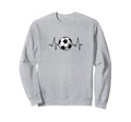 Football Heartbeat Soccer Lover Sweatshirt - Casual Everyday Wear Men Women - T-Shirt, Sweatshirt, Hoodie