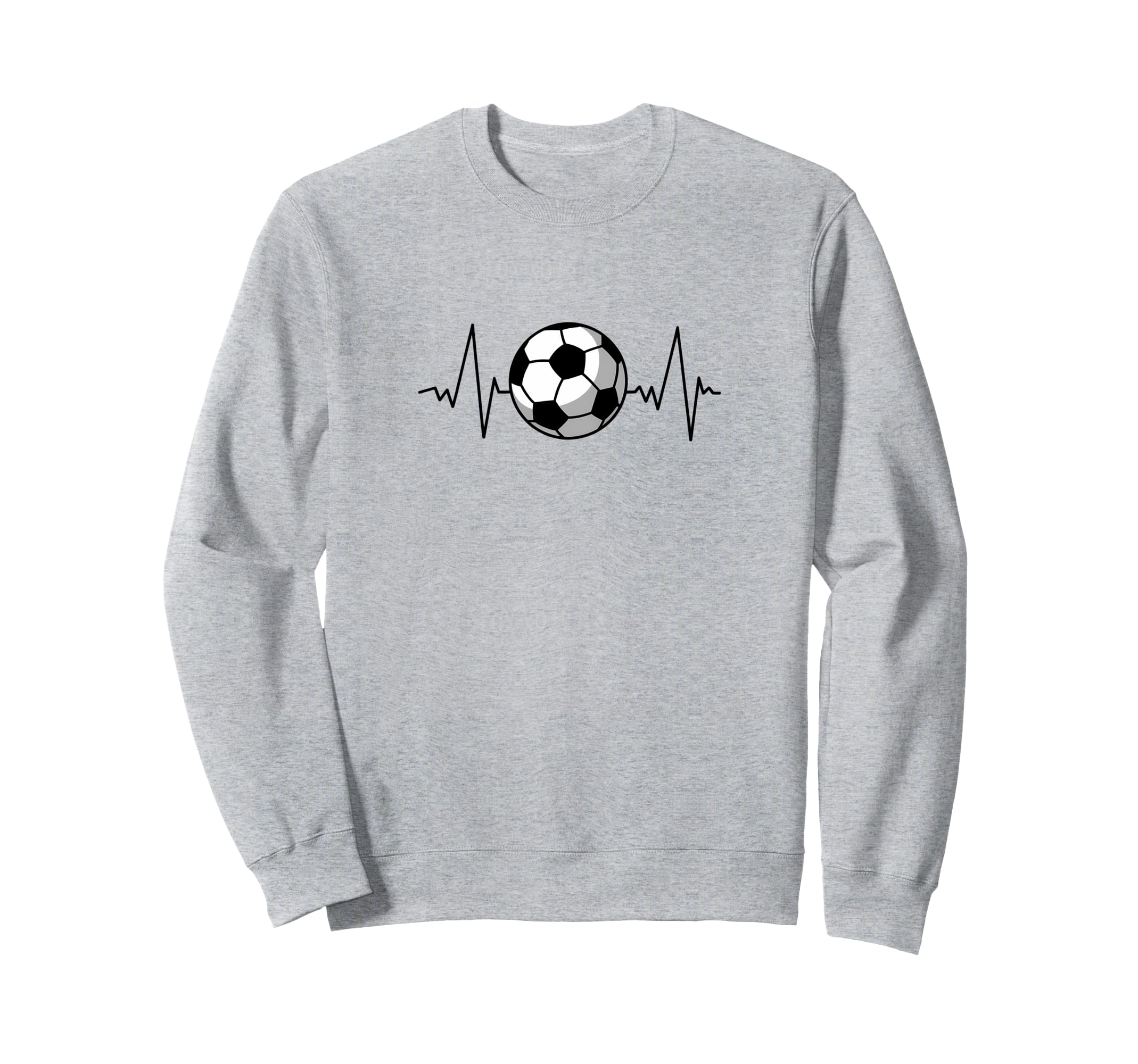 Football Heartbeat Soccer Lover Sweatshirt - Casual Everyday Wear Men Women - T-Shirt, Sweatshirt, Hoodie
