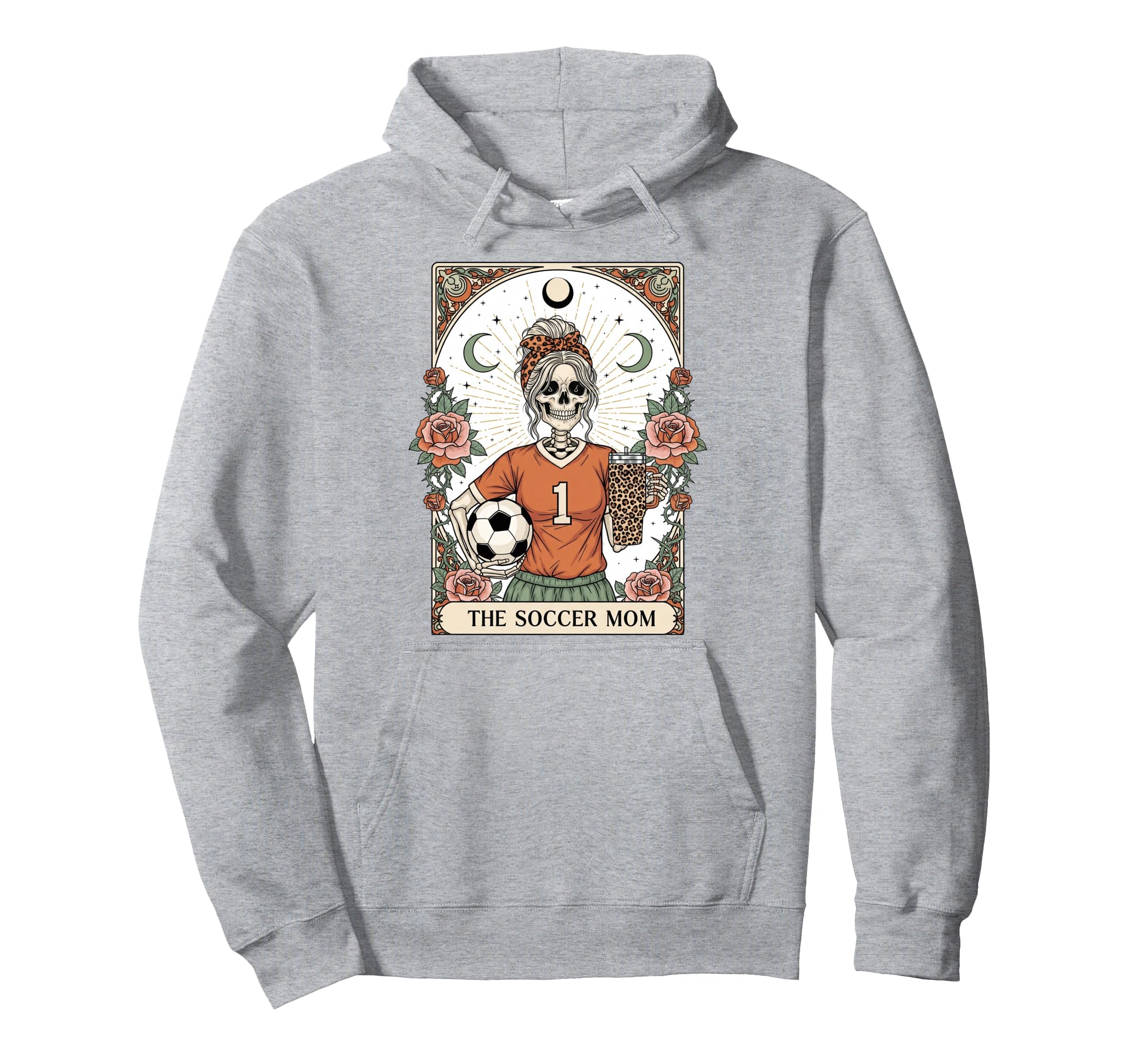 Soccer Mom Skeleton Tarot Card Soccer Hoodie - Aesthetic Graphic Men Women - T-Shirt, Sweatshirt, Hoodie
