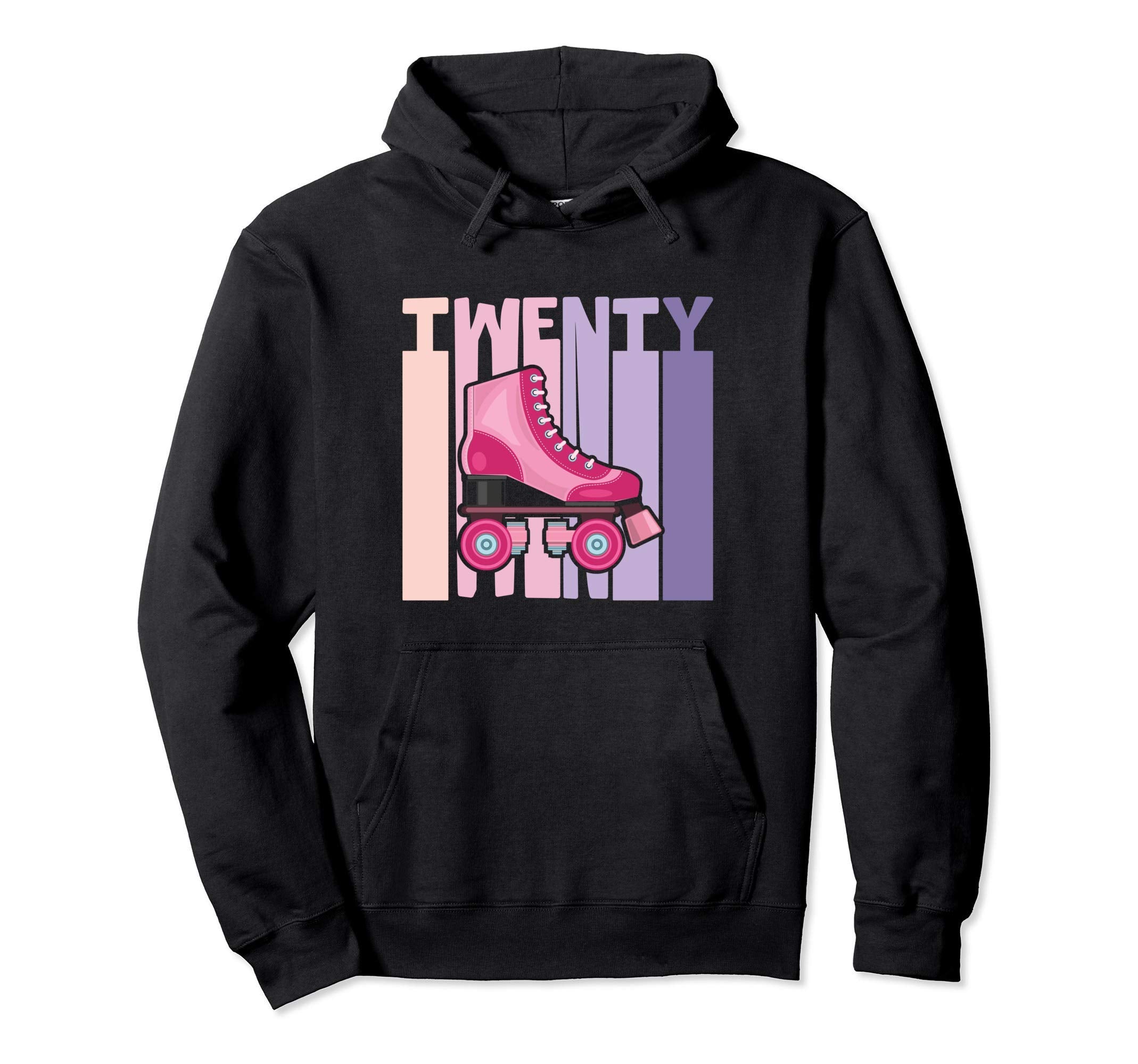 20 Year Old Roller Skating Birthday 20Th Hoodie - Minimalist Print Unisex - T-Shirt, Sweatshirt, Hoodie