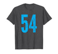 Number 54 Distressed Sport Team Player T-Shirt - Fun Novelty Design Unisex - T-Shirt, Sweatshirt, Hoodie