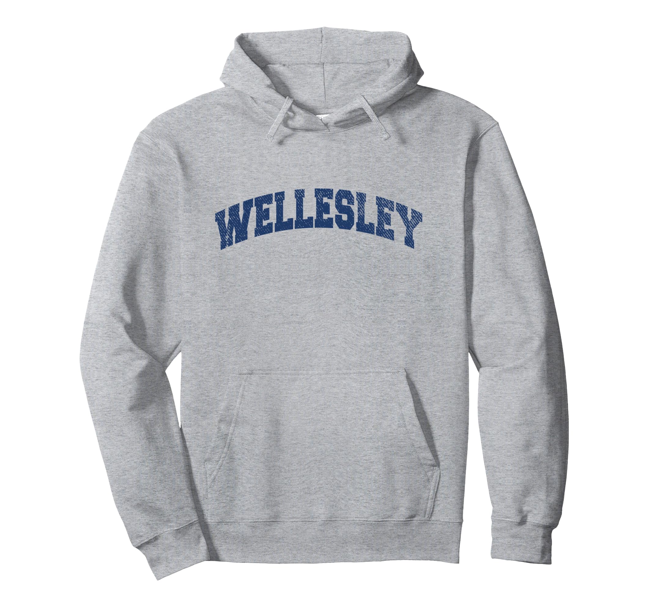 Wellesley Massachusetts Varsity Grey Hoodie - Minimalist Print Unisex - T-Shirt, Sweatshirt, Hoodie