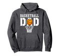 Dad Basketball Basketball Dad Hoodie - Minimalist Print for Adults - T-Shirt, Sweatshirt, Hoodie