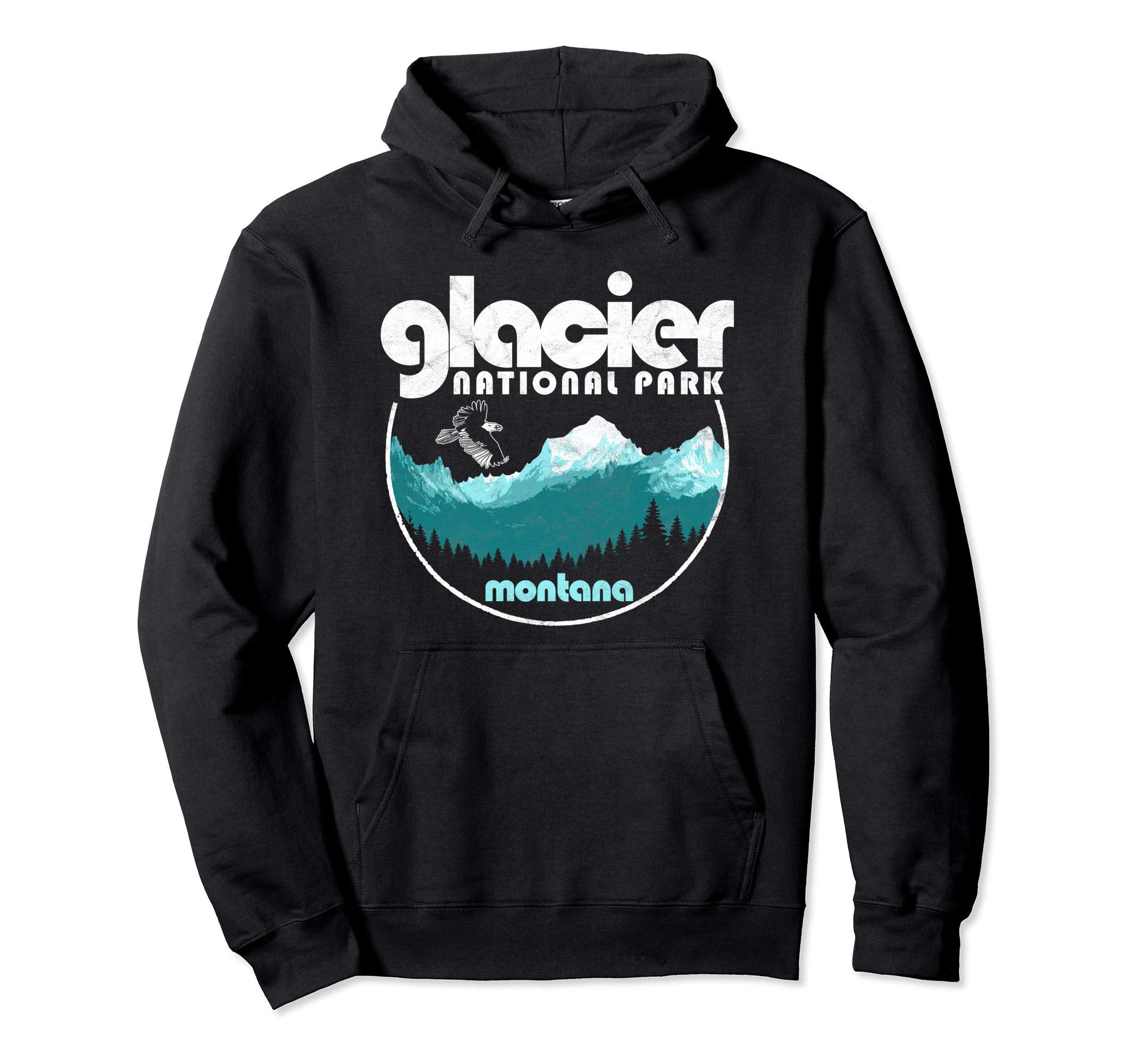 Glacier National Park Montana Mountains Hoodie - Trendy Graphic Men Women - T-Shirt, Sweatshirt, Hoodie
