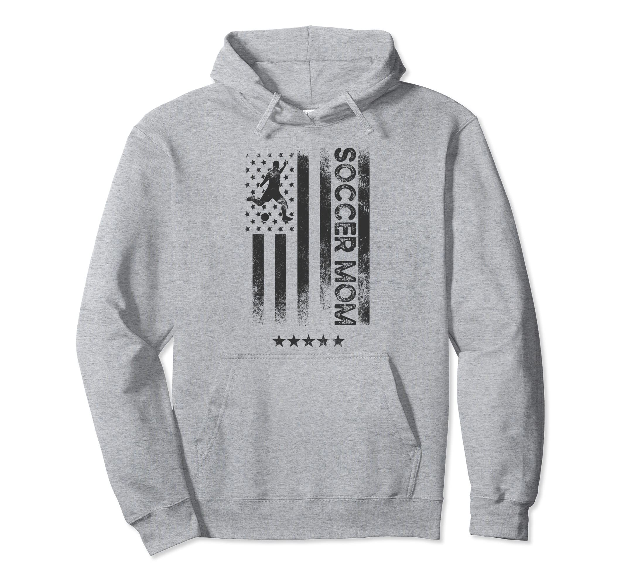 Usa American Flag Soccer Mom Hoodie - Graphic Print Unisex - T-Shirt, Sweatshirt, Hoodie
