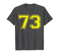 Number 73 Varsity Distressed Sport T-Shirt - Unique Graphic for Adults - T-Shirt, Sweatshirt, Hoodie