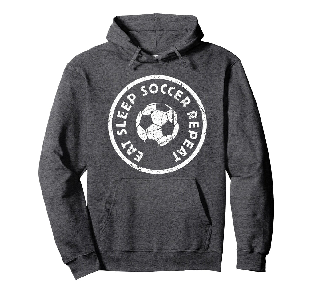 Eat Sleep Soccer Repeat Player Athlete Hoodie - Aesthetic Graphic Unisex - T-Shirt, Sweatshirt, Hoodie