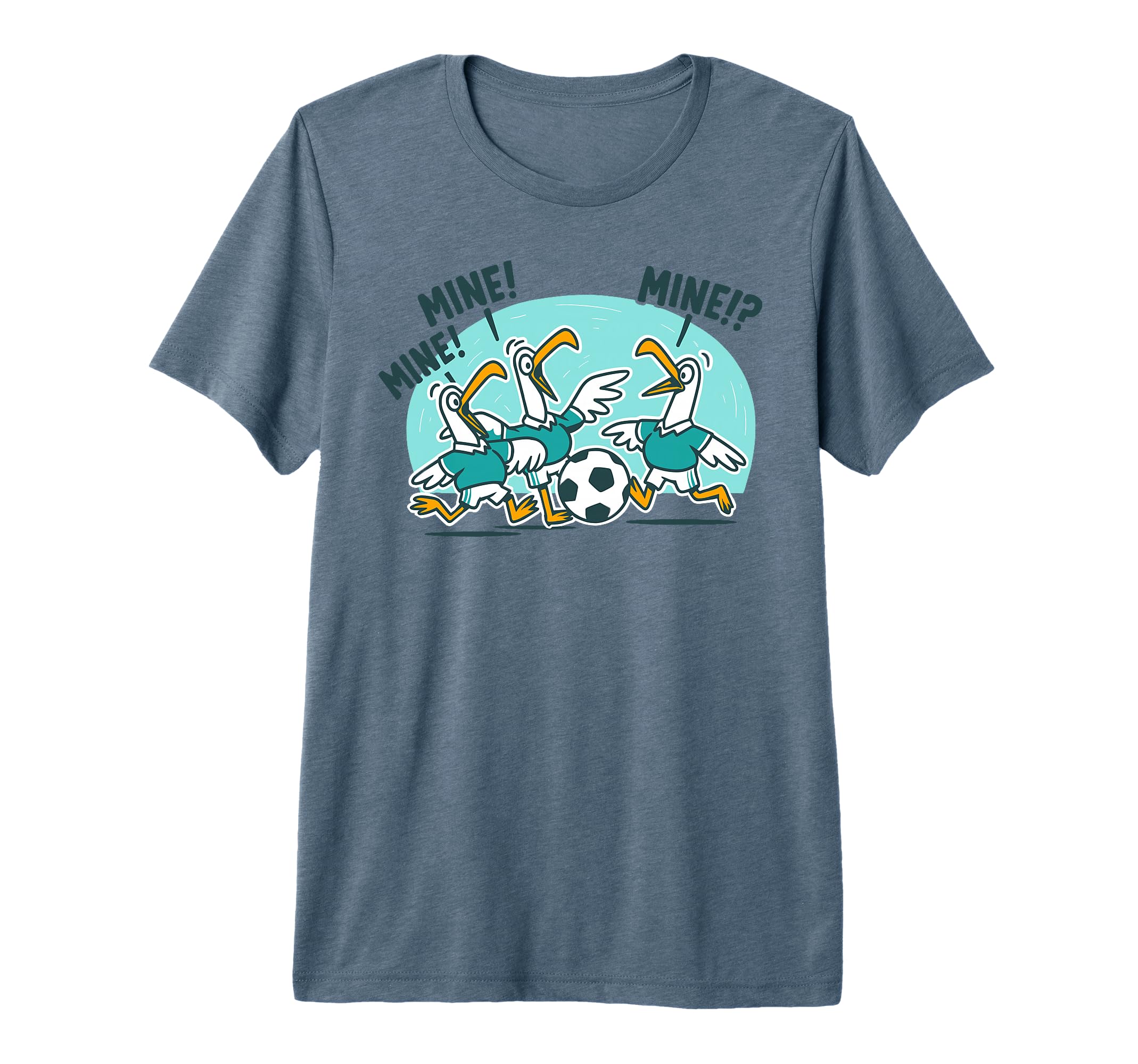 Funny Bird Playing Soccer Ocean Bird T-Shirt - Novelty Apparel for Adults - T-Shirt, Sweatshirt, Hoodie