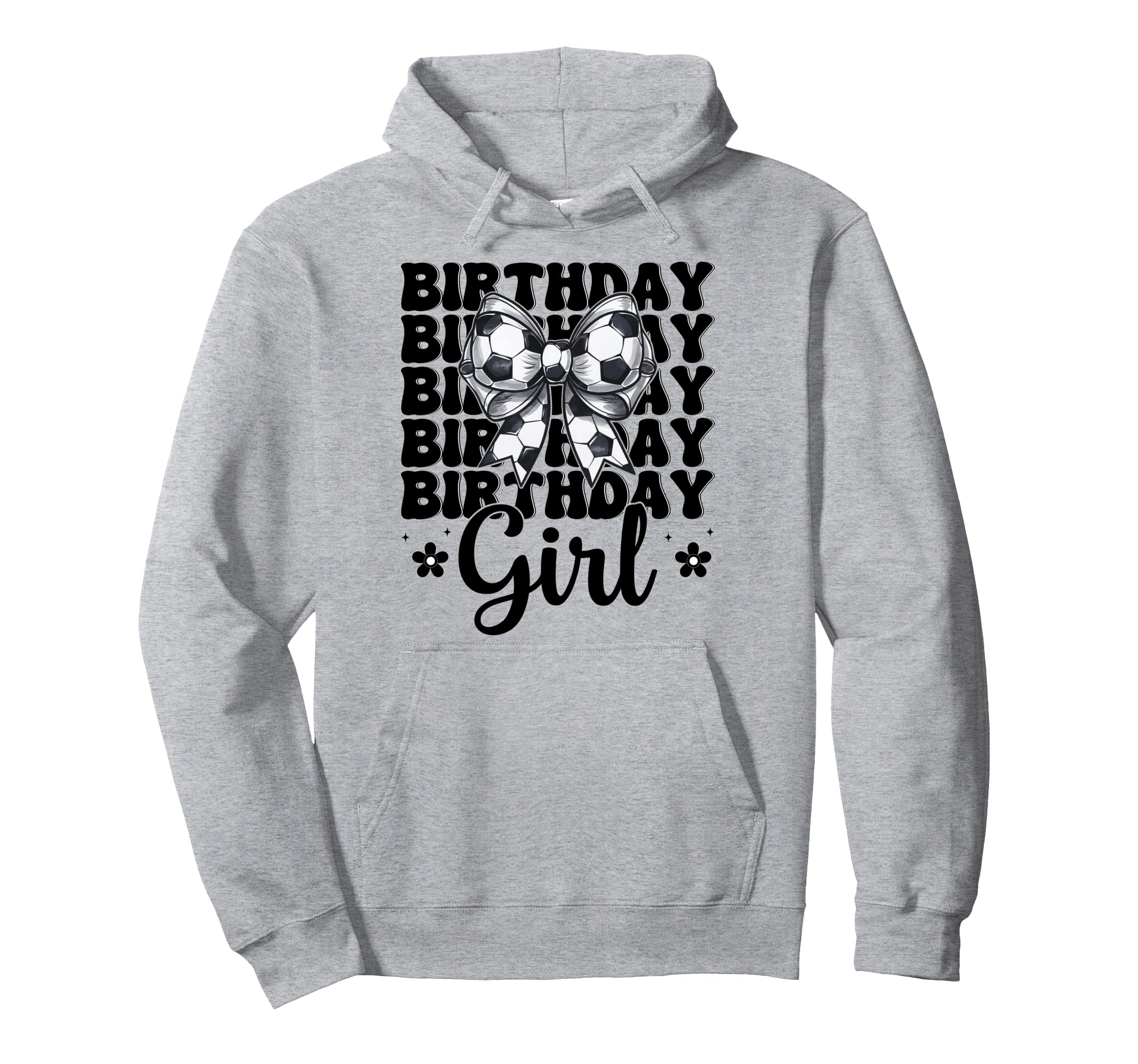 Birthday Soccer Coquette Bow Hoodie - Streetwear Style Unisex - T-Shirt, Sweatshirt, Hoodie