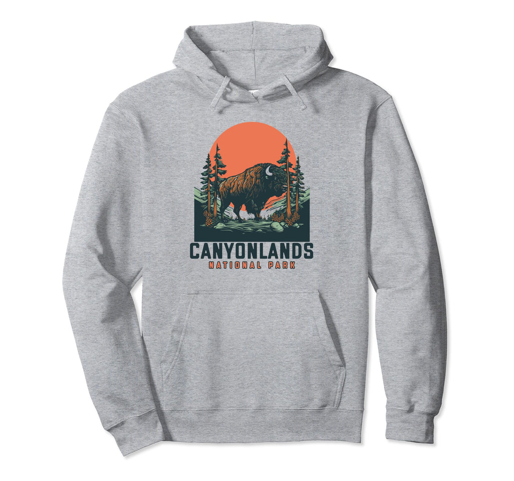 Canyonlands National Park Bison Hoodie - Custom Art Print Men Women - T-Shirt, Sweatshirt, Hoodie