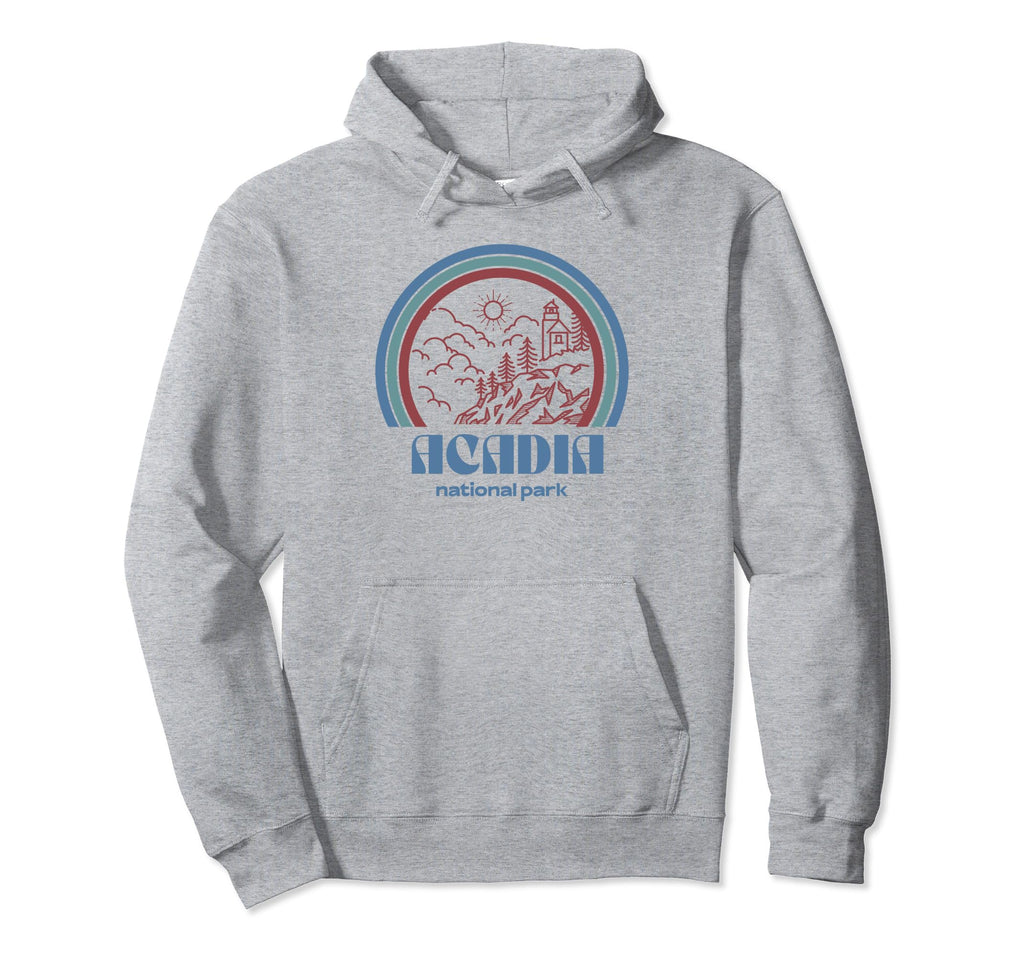 Acadia National Park Outdoor Hiking Hoodie - Minimalist Print Men Women - T-Shirt, Sweatshirt, Hoodie
