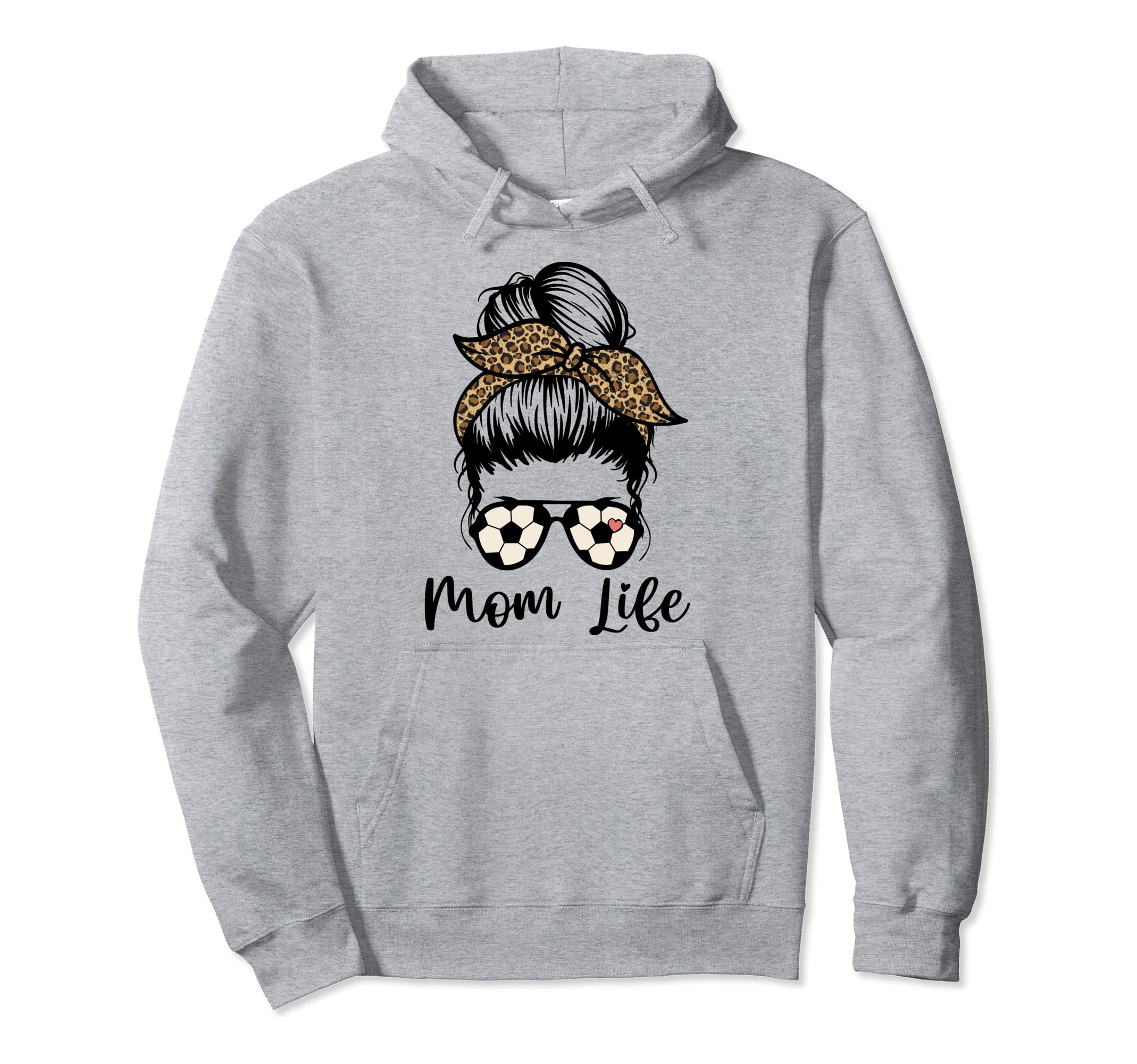 Soccer Mom Funny Soccer Ball Cheer Mom Mama Hoodie - Graphic Print Unisex - T-Shirt, Sweatshirt, Hoodie