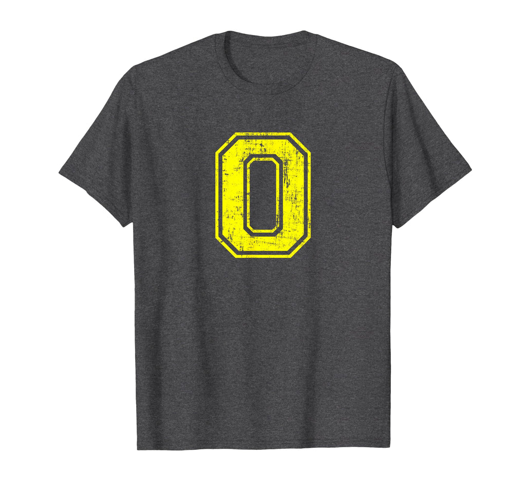 Number 0 Zero Varsity Distressed Sport T-Shirt - Graphic Print for Adults - T-Shirt, Sweatshirt, Hoodie