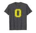 Number 0 Zero Varsity Distressed Sport T-Shirt - Graphic Print for Adults - T-Shirt, Sweatshirt, Hoodie