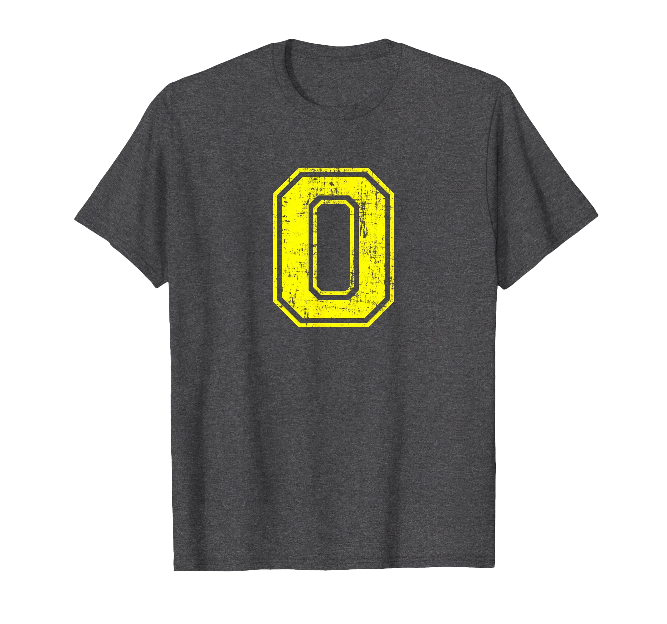 Number 0 Zero Varsity Distressed Sport T-Shirt - Graphic Print for Adults - T-Shirt, Sweatshirt, Hoodie