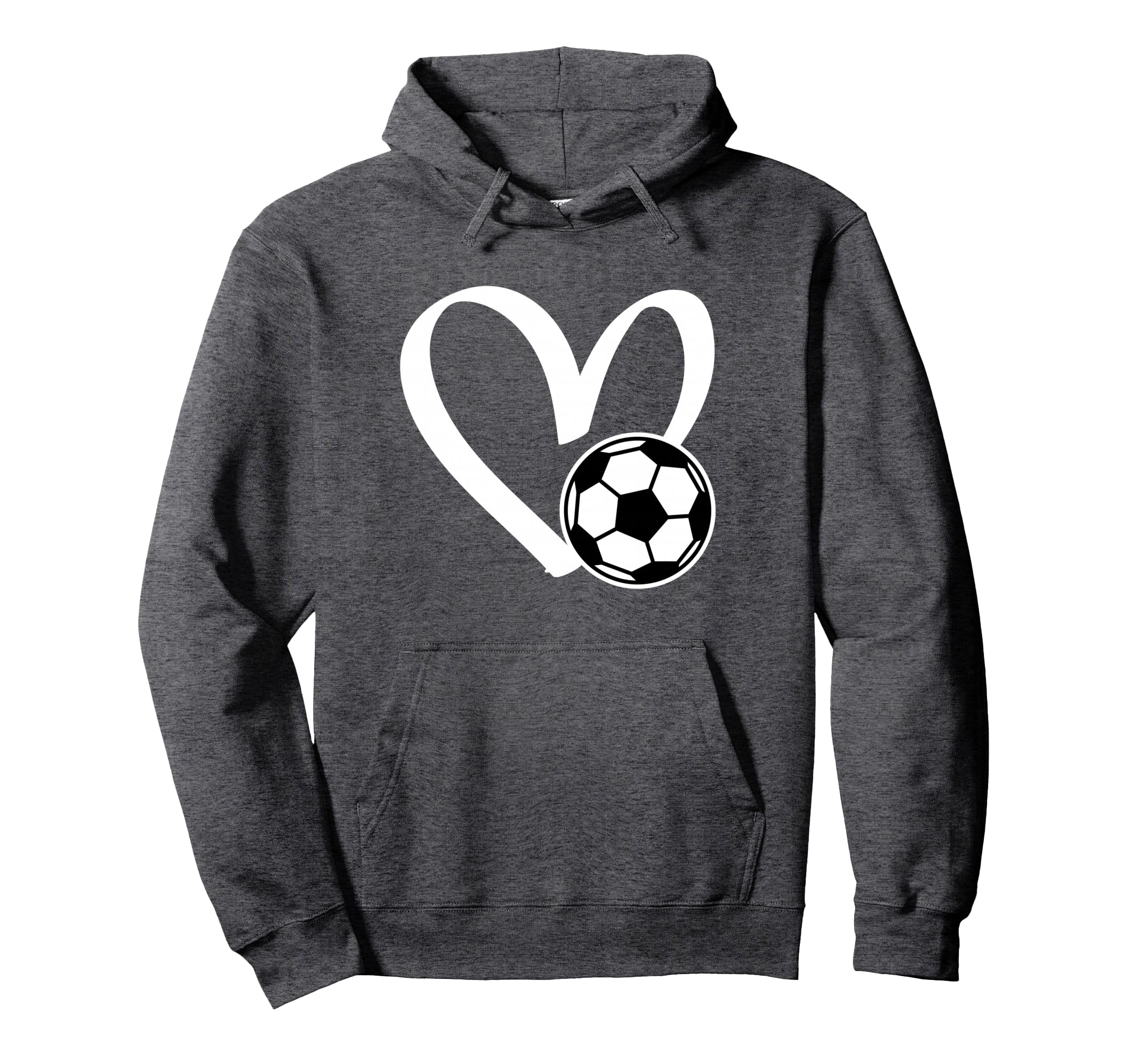 Soccer Ball Heart Hoodie - Graphic Print Unisex - T-Shirt, Sweatshirt, Hoodie