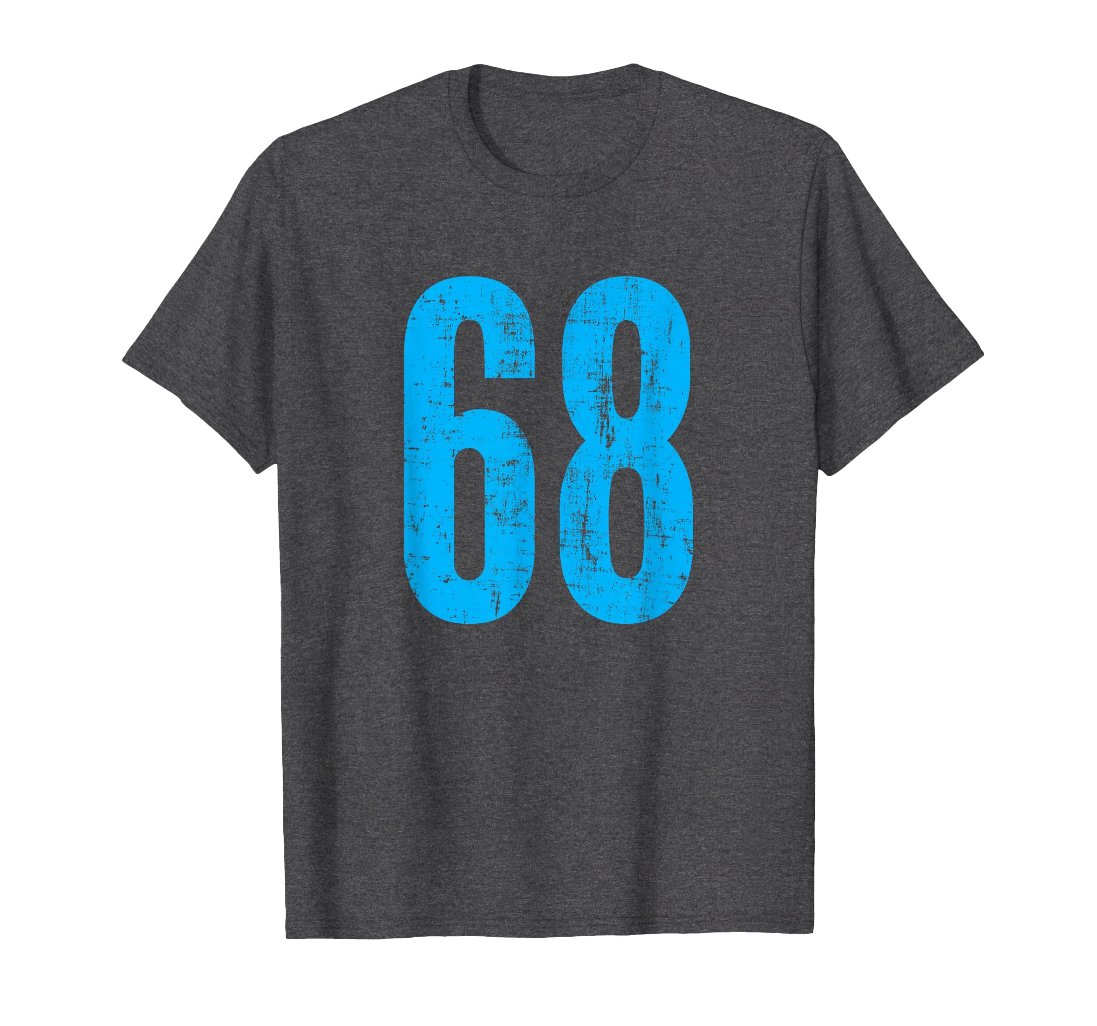 Number 68 Distressed Sport Team Player T-Shirt - Graphic Print Unisex - T-Shirt, Sweatshirt, Hoodie