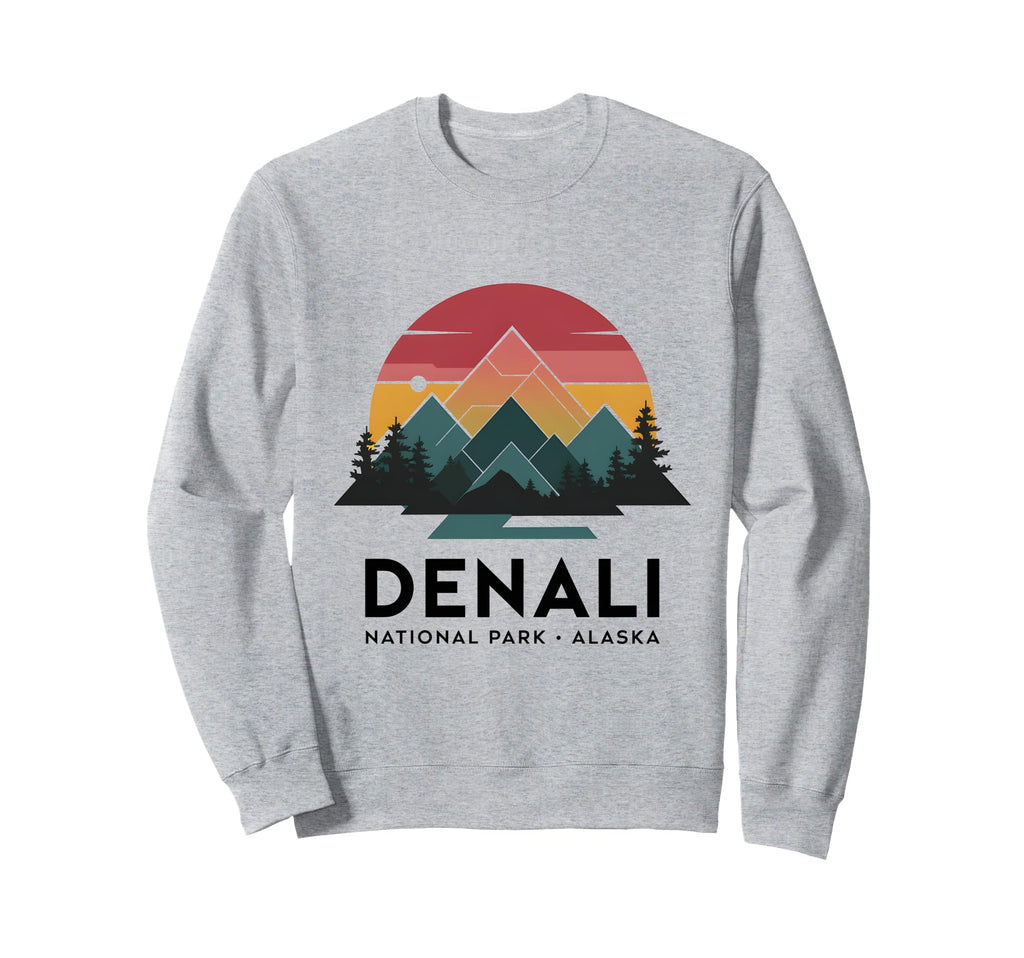 Denali National Park Alaska Nature Sweatshirt - Unique Graphic Men Women - T-Shirt, Sweatshirt, Hoodie