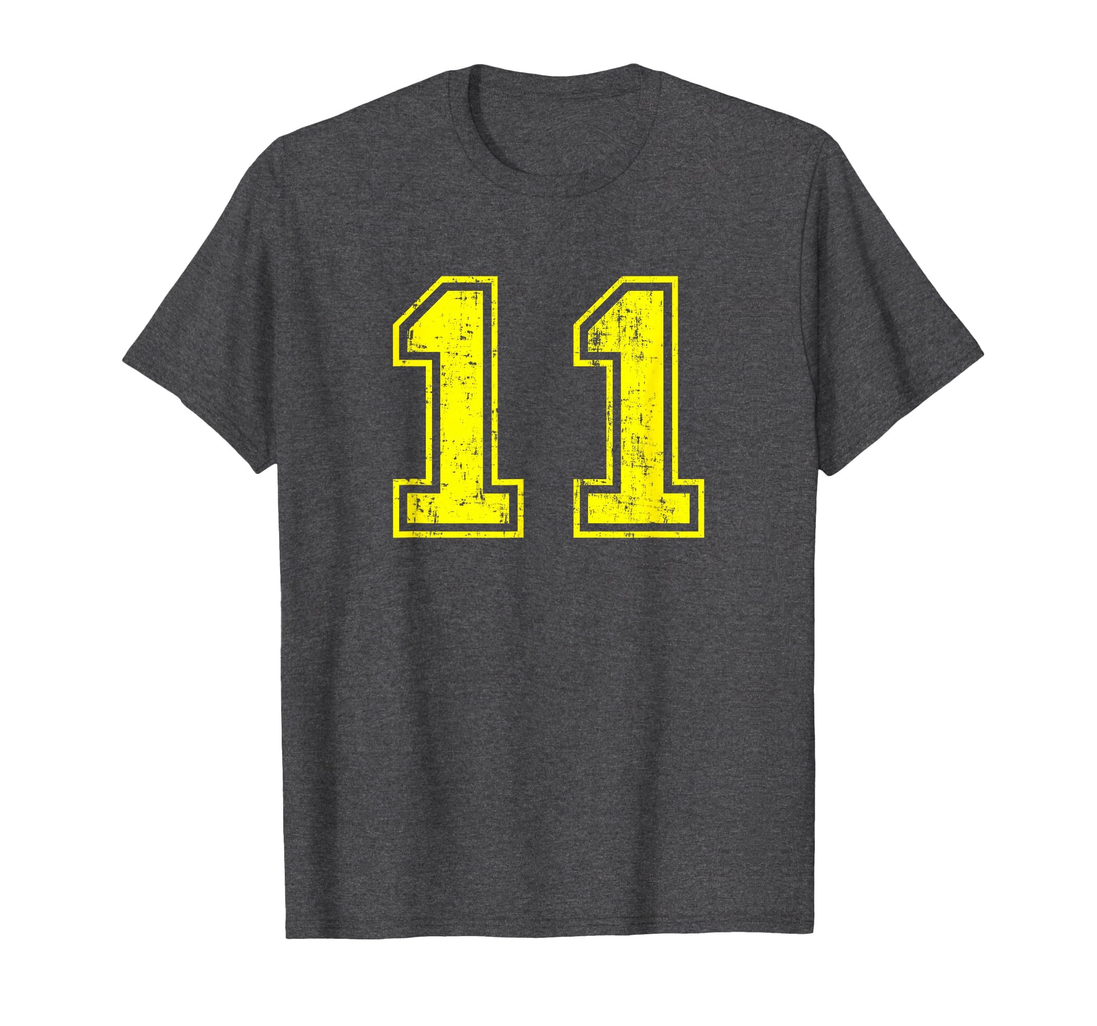 Number 11 Varsity Distressed Sport Team T-Shirt - Graphic Print Men Women - T-Shirt, Sweatshirt, Hoodie