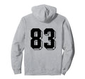 Number 83 Backside 80S 90S Team Jersey Hoodie - Trendy Graphic Men Women - T-Shirt, Sweatshirt, Hoodie