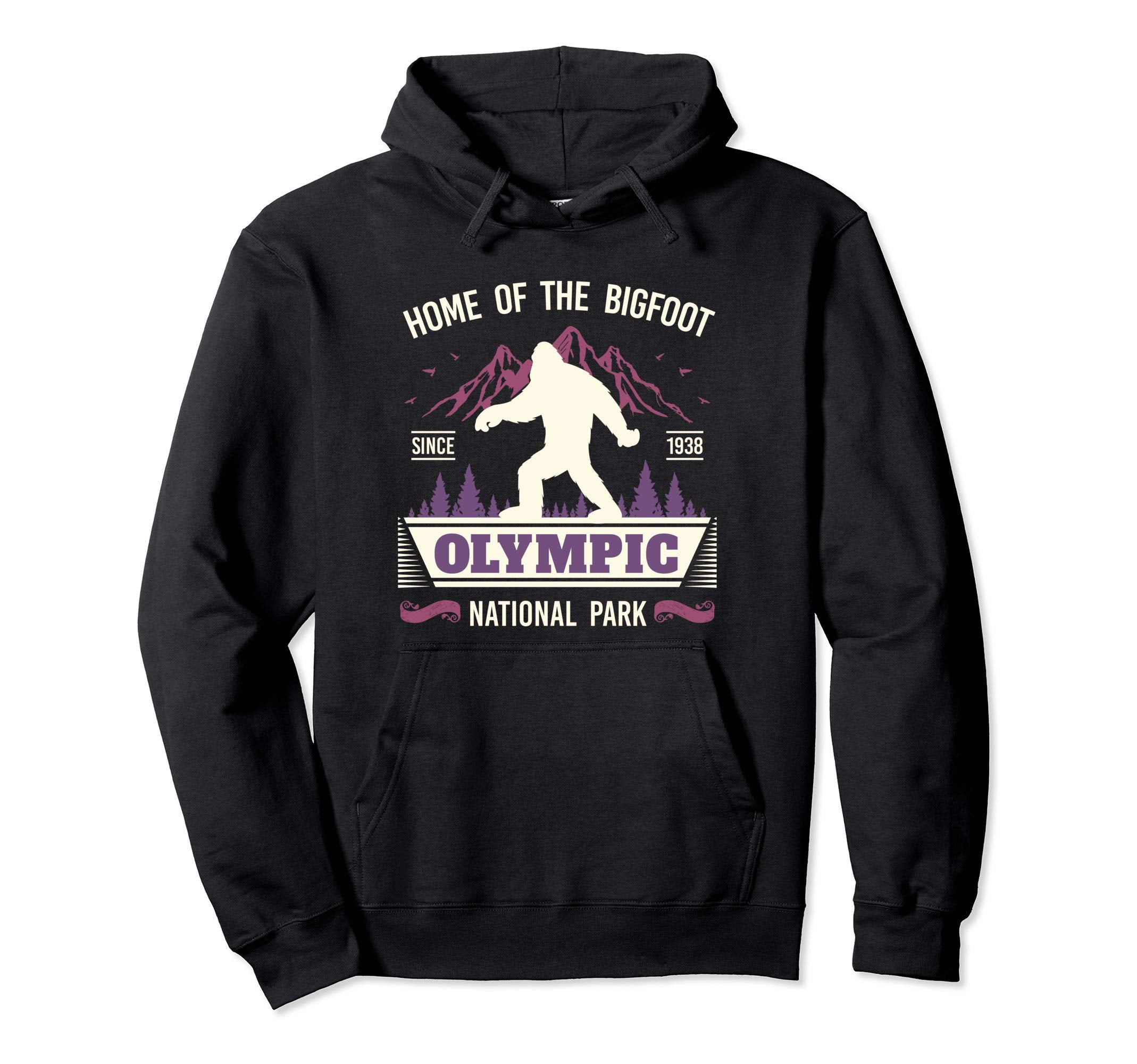 Olympic National Park Bigfoot Hoodie - Graphic Print for Adults - T-Shirt, Sweatshirt, Hoodie