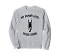 My Human Loves Soccer Tennis Cat Sweatshirt - Custom Art Print for Adults - T-Shirt, Sweatshirt, Hoodie