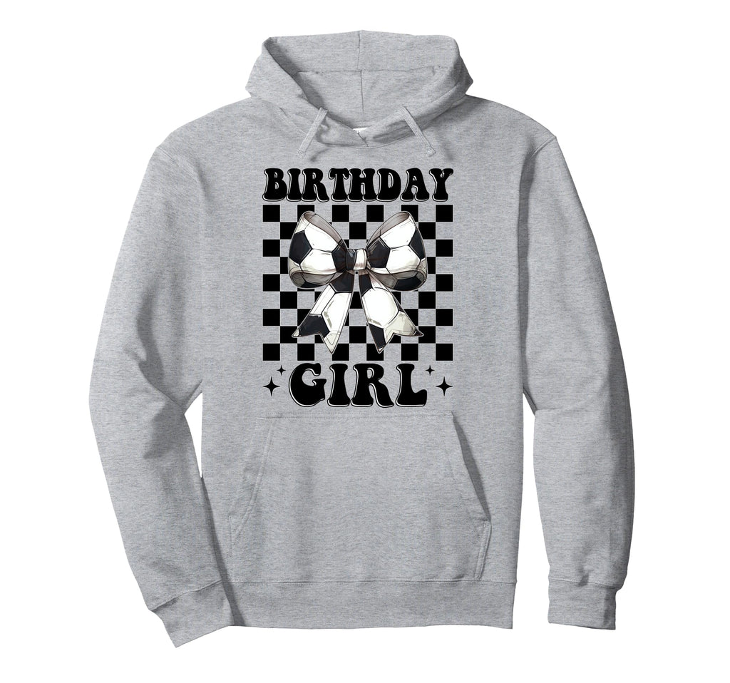 Birthday Soccer Coquette Bow Hoodie - Streetwear Style for Adults - T-Shirt, Sweatshirt, Hoodie
