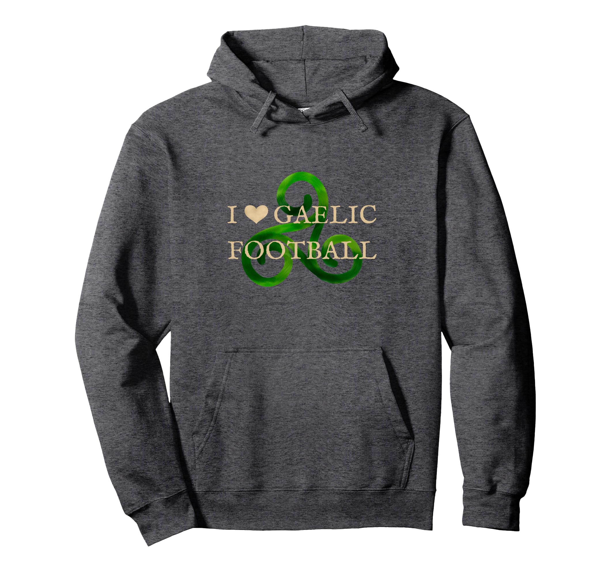 Gaelic Football Heart Celtic Irish Hoodie - Custom Art Print for Adults - T-Shirt, Sweatshirt, Hoodie