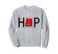 Raised Old School Hip Hop Off Sweatshirt - Unique Graphic for Adults - T-Shirt, Sweatshirt, Hoodie