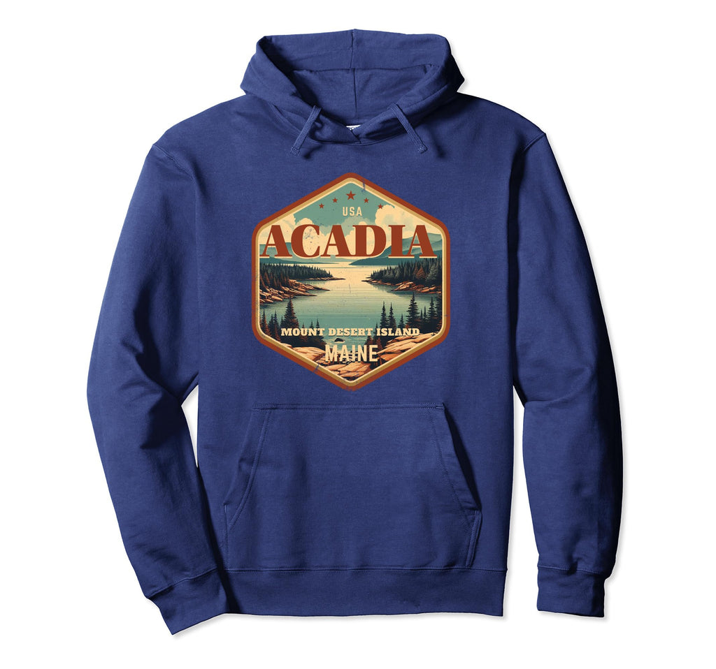 Acadia National Park Hexagonal Hoodie - Trendy Graphic Men Women - T-Shirt, Sweatshirt, Hoodie