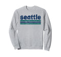 Seattle Washington Three Stripe Sweatshirt - Custom Art Print Men Women - T-Shirt, Sweatshirt, Hoodie