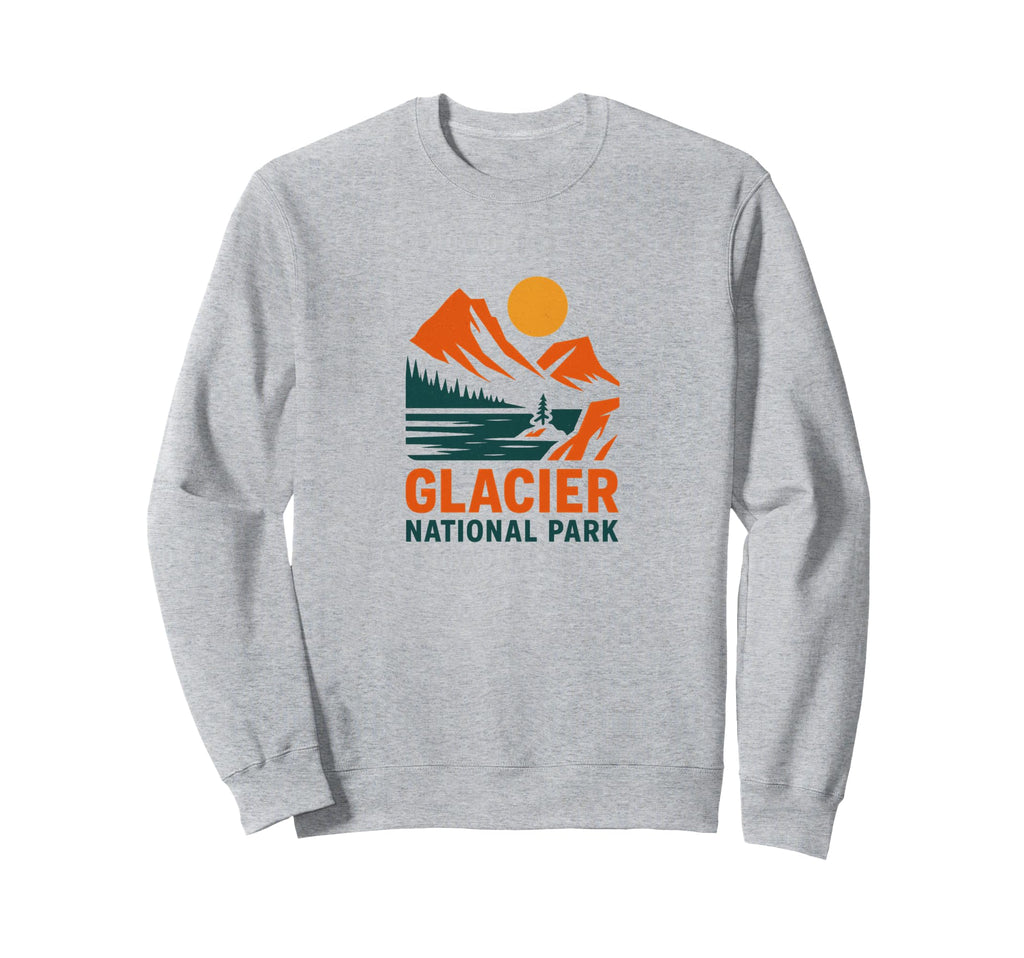 Glacier National Park Montana Sweatshirt - Aesthetic Graphic Men Women - T-Shirt, Sweatshirt, Hoodie