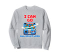 I Can Go All Night Long Gaming Pixel Sweatshirt - Fun Novelty Design Unisex - T-Shirt, Sweatshirt, Hoodie