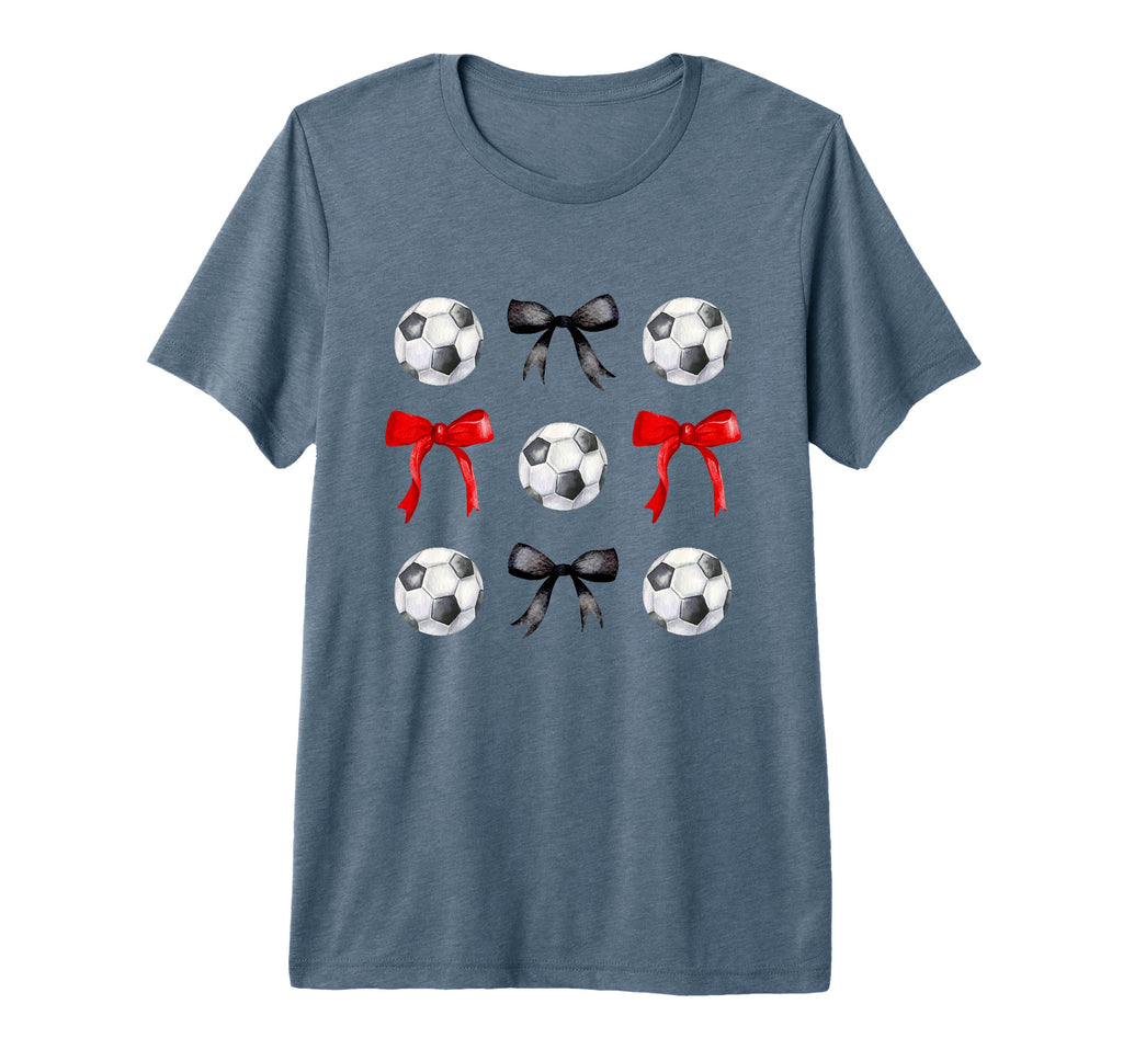 Soccer Balls Bows Womens Soccer T-Shirt - Minimalist Print for Adults - T-Shirt, Sweatshirt, Hoodie