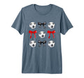 Soccer Balls Bows Womens Soccer T-Shirt - Minimalist Print for Adults - T-Shirt, Sweatshirt, Hoodie