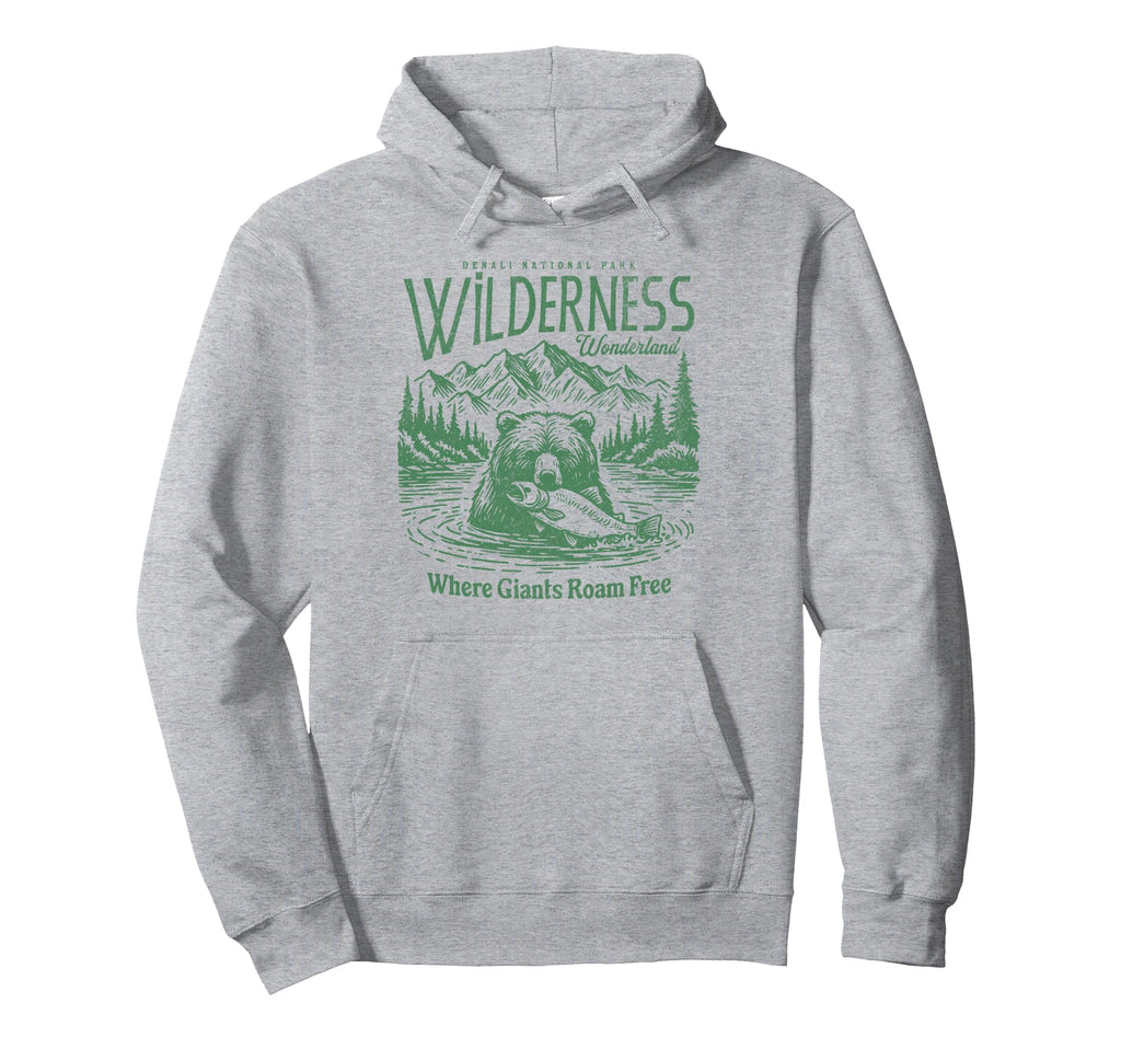 Denali National Park Camping Hiker Hoodie - Novelty Apparel for Adults - T-Shirt, Sweatshirt, Hoodie