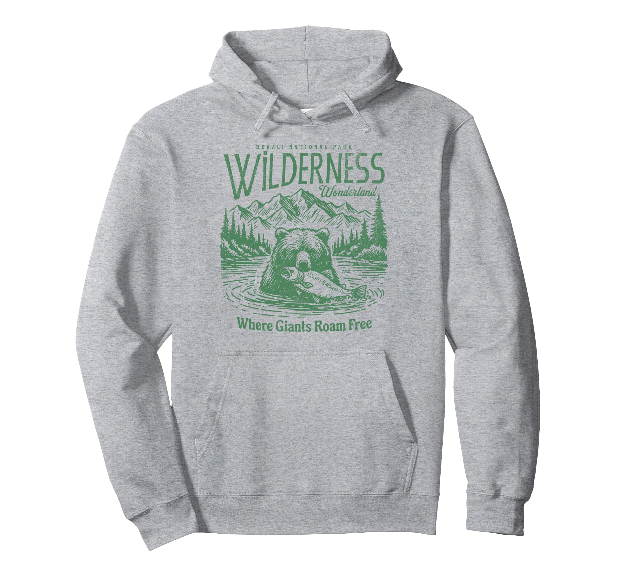 Denali National Park Camping Hiker Hoodie - Novelty Apparel for Adults - T-Shirt, Sweatshirt, Hoodie