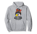 Messy Bun Mom Both Baseball Softball Hoodie - Trendy Graphic for Adults - T-Shirt, Sweatshirt, Hoodie