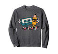80S 90S Audio Cassette Tape Cartoon Sweatshirt - Unique Graphic Unisex - T-Shirt, Sweatshirt, Hoodie