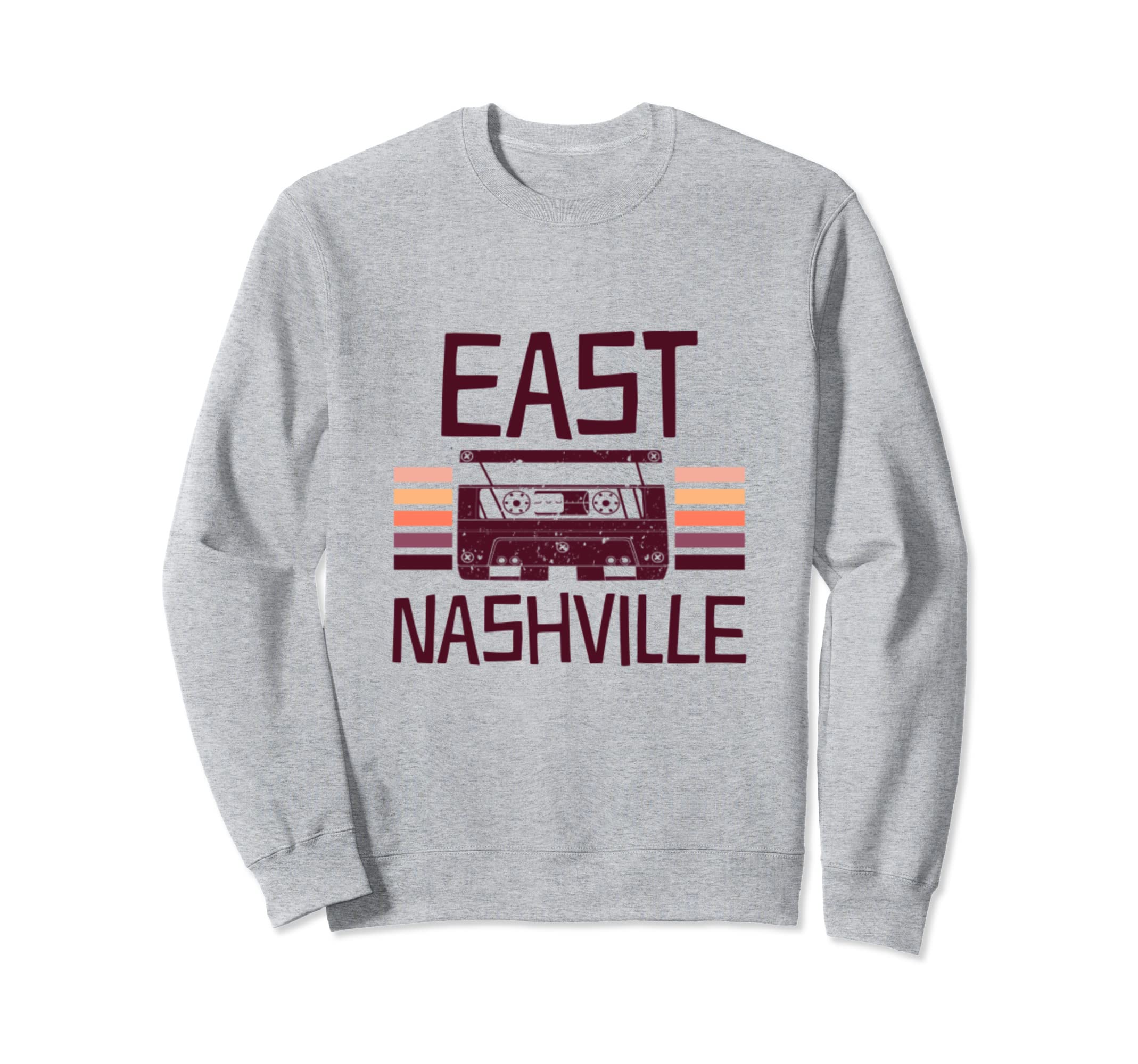 East Nashville Tennessee Cassette Sweatshirt - Aesthetic Graphic Unisex - T-Shirt, Sweatshirt, Hoodie