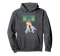 Roller Skates Funny 80S 90S Roller Hoodie - Fun Novelty Design for Adults - T-Shirt, Sweatshirt, Hoodie