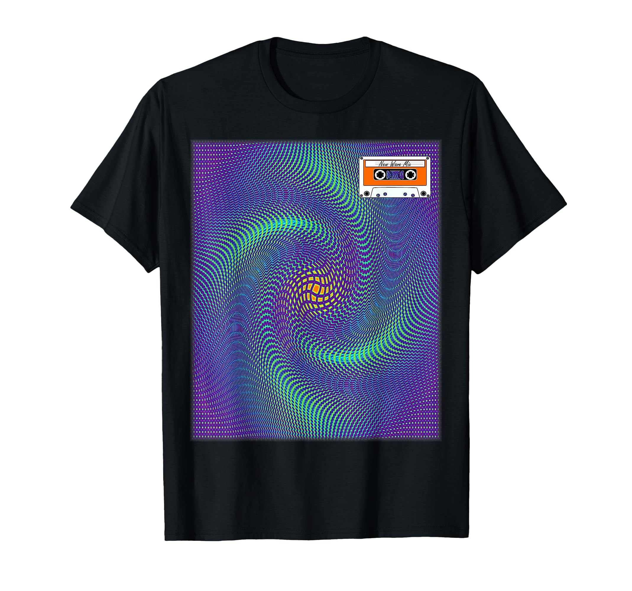 Swirl New Wave Mix Tape Music T-Shirt - Casual Everyday Wear Unisex - T-Shirt, Sweatshirt, Hoodie